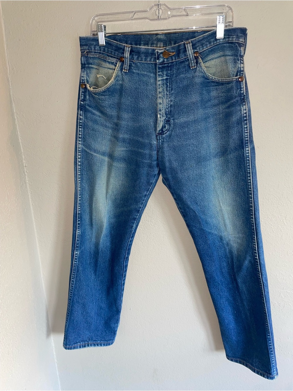 Vintage Wrangler Blue Straight-Leg Jeans